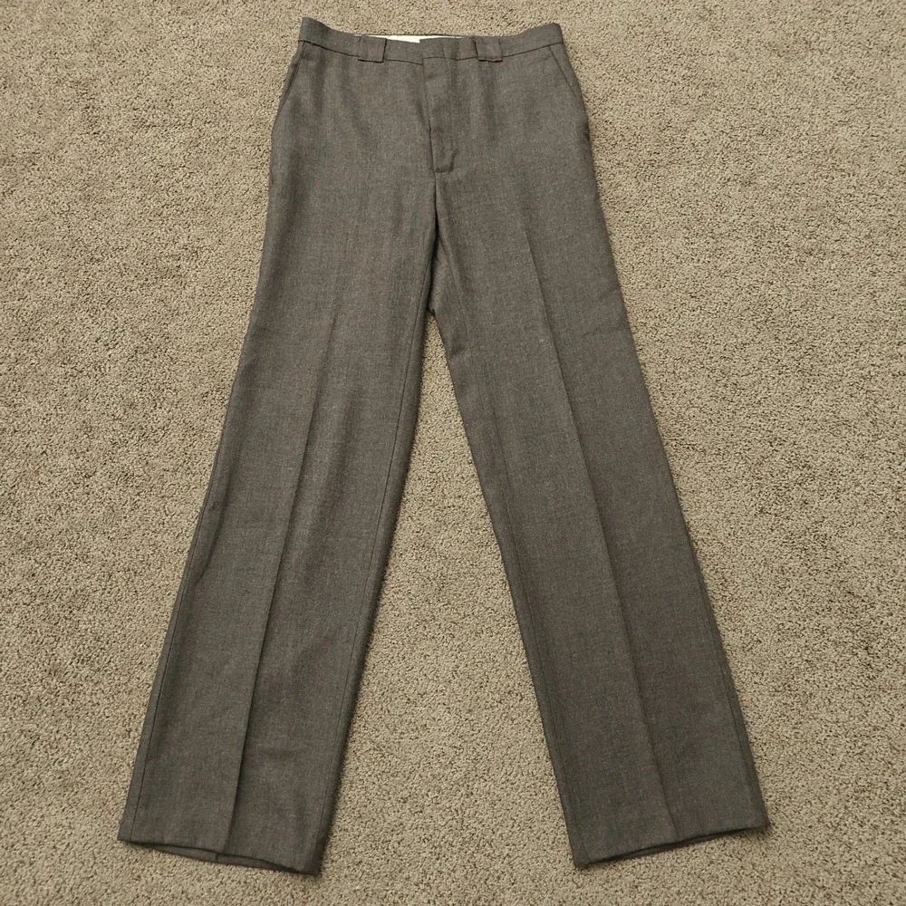 Vintage Angels Flight Tobias Kotzin Mens 32L Brown Dress Slacks Flat Front USA